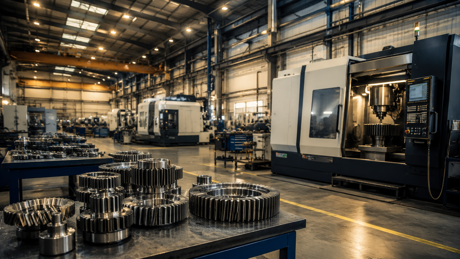 Industrial machine shop with precision gearing for OEM and machine-tool applications